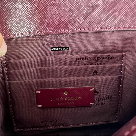Kate Spade Staci Square Crossbody Handbag In Deep Berry - Picture 11 of 14